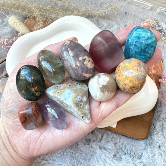 Set of 10 Crystal Tumbles - Picture 1 of 10